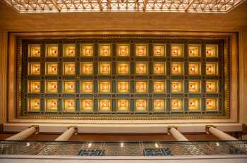 Alex Theatre, Glendale, Los Angeles: Greater Metropolitan Area: Coffered ceiling from directly below