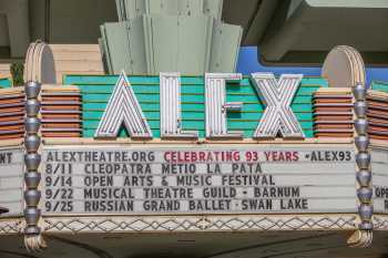 Alex Theatre, Glendale, Los Angeles: Greater Metropolitan Area: Readerboard Closeup
