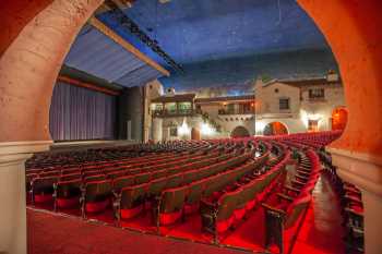 Arlington Theatre, Santa Barbara, California (outside Los Angeles and San Francisco): Orchestra seating through arch from House Left
