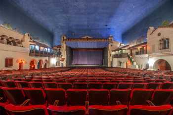 Arlington Theatre, Santa Barbara, California (outside Los Angeles and San Francisco): Stage from rear of Orchestra seating