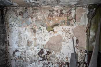 Britannia Panopticon, Glasgow, United Kingdom: outside London: Decayed wallpaper on stairway