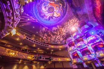 King’s Theatre, Edinburgh, United Kingdom: outside London: Pantomime 2017-18 Preset and Ceiling from Stalls