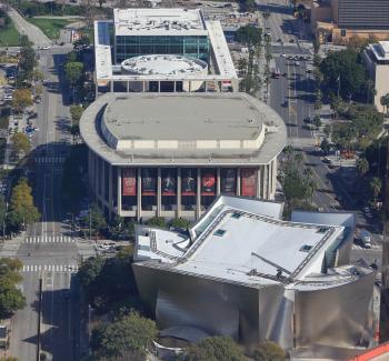 Los Angeles Music Center, Los Angeles: Downtown: The Music Center as seen from US Bank Tower