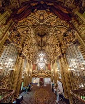 Los Angeles Theatre, Los Angeles: Downtown: Lobby Panorama From Mezzanine