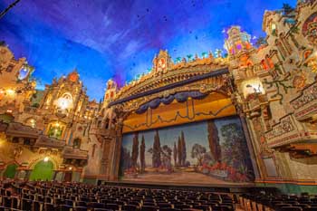 Majestic Theatre, San Antonio, Texas: Fire Curtain From Mid Orchestra 2