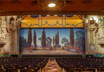 Majestic Theatre, San Antonio, Texas: Fire Curtain from Orchestra Rear
