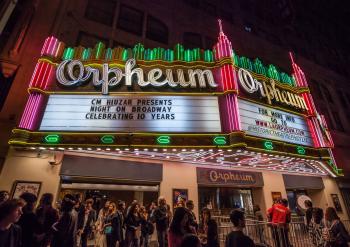 Orpheum Theatre, Los Angeles, Los Angeles: Downtown: Marquee during Night On Broadway 2018