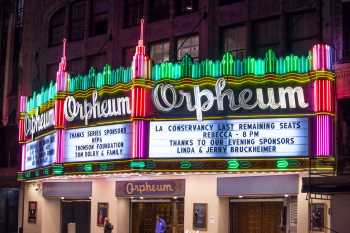Orpheum Theatre, Los Angeles, Los Angeles: Downtown: Marquee Closeup At Night