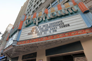 Orpheum Theatre, Los Angeles, Los Angeles: Downtown: Marquee Closeup By Day