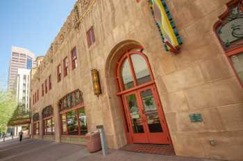 Orpheum Theatre, Phoenix, American Southwest: West Adams St façade Closeup and Stage Door