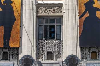 Pantages Theatre, Hollywood, Los Angeles: Hollywood: Office Window in Hollywood Boulevard Façade