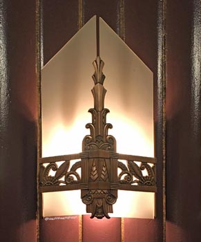 Pantages Theatre, Hollywood, Los Angeles: Hollywood: Art Deco Wall Sconce