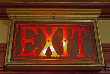 Paramount Theatre, Austin, Texas: Lobby Exit Sign