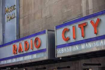 Radio City Music Hall, New York, New York: Marquee Closeup