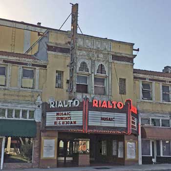 Rialto Theatre, South Pasadena, Los Angeles: Greater Metropolitan Area: Façade Closeup in 2018