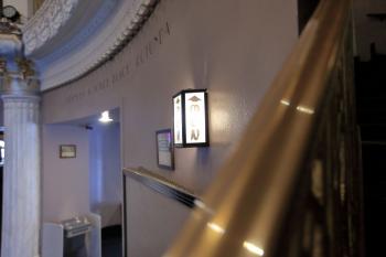 Saban Theatre, Beverly Hills, Los Angeles: Greater Metropolitan Area: Lobby wall from staircase