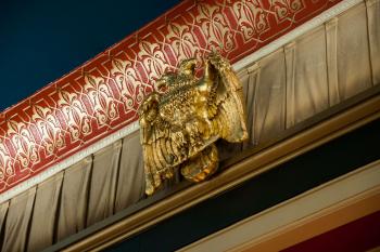Austin Scottish Rite, Texas: Masonic two-headed Eagle above Proscenium