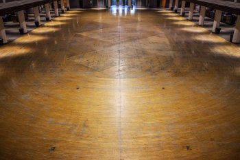 Shrine Auditorium, University Park, Los Angeles: Greater Metropolitan Area: Dance floor detail