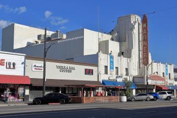 Warner Theatre, Huntington Park, Los Angeles: Greater Metropolitan Area: Building from Across Street