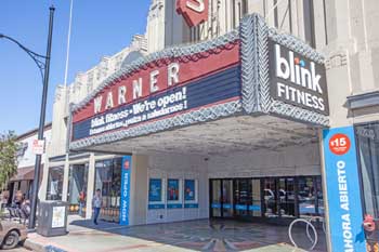 Warner Theatre, Huntington Park, Los Angeles: Greater Metropolitan Area: Marquee From Side