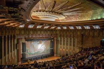 The theatre’s lavish Fire/Safety Curtain is viewed by a full house for a Summer 2019 movie screening