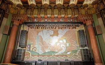 The Wiltern, Koreatown, Los Angeles: Greater Metropolitan Area: Historic Fire Curtain From Orchestra